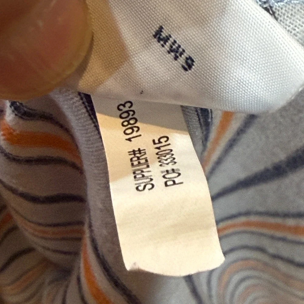 Polo Ralph Lauren Mens XL Blue Orange Striped Short Sleeve Cotton Polo Shirt